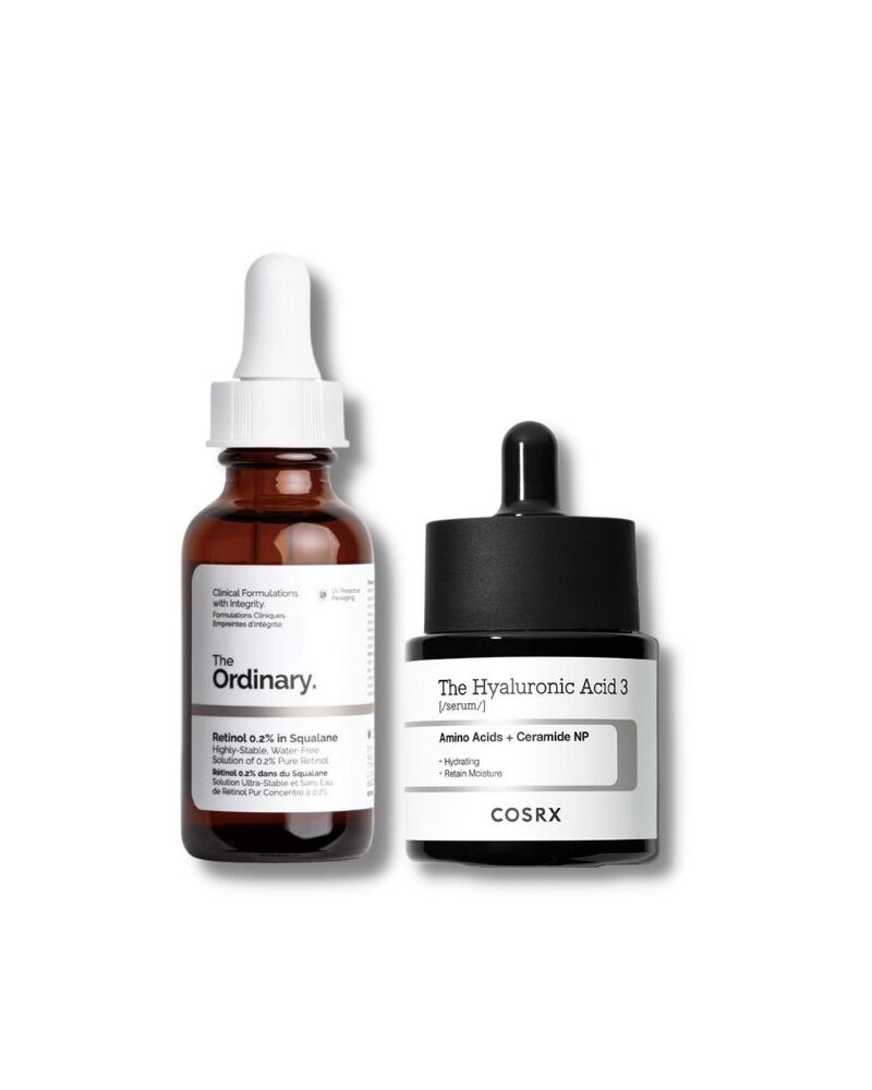 The Ordinary Retinol 0.2% in Squalane + COSRX The Hyaluronic Acid 3 Serum Bundle