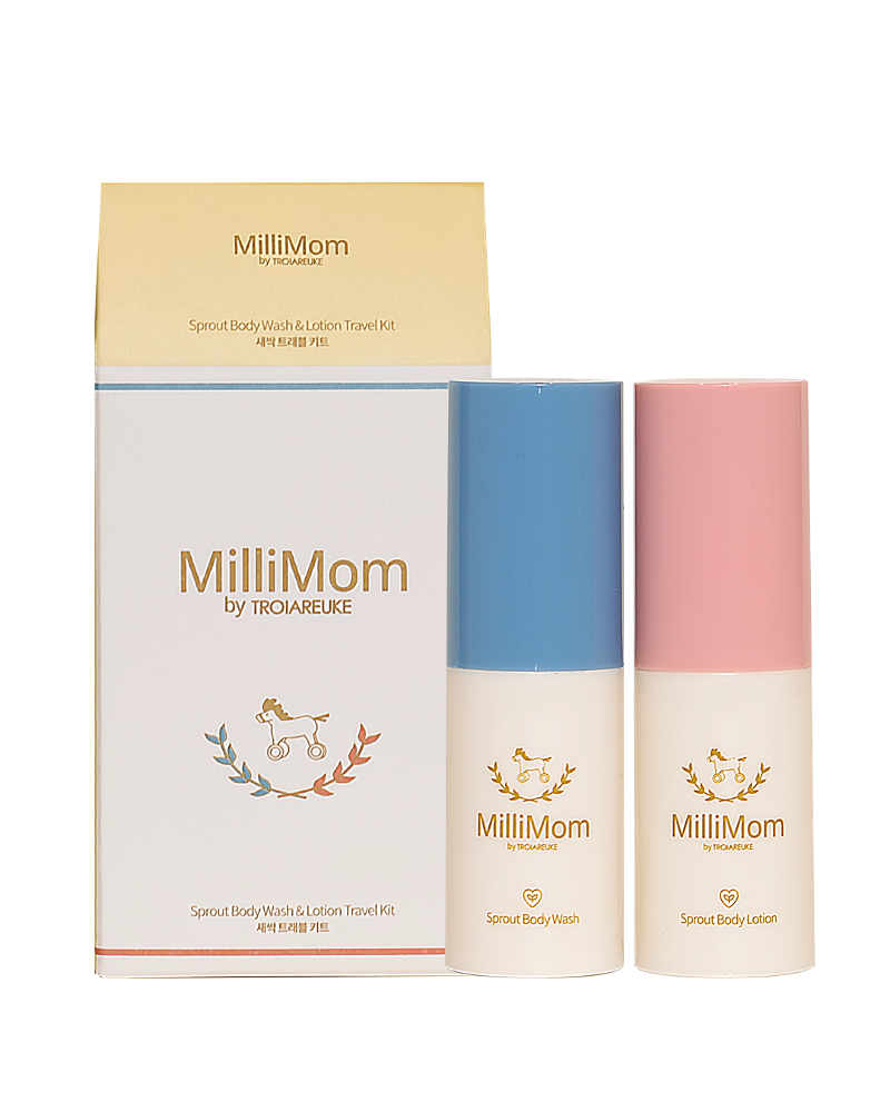 MilliMom Sprout Travel Kit [Body Wash & Shampoo/lotion] (15ml)